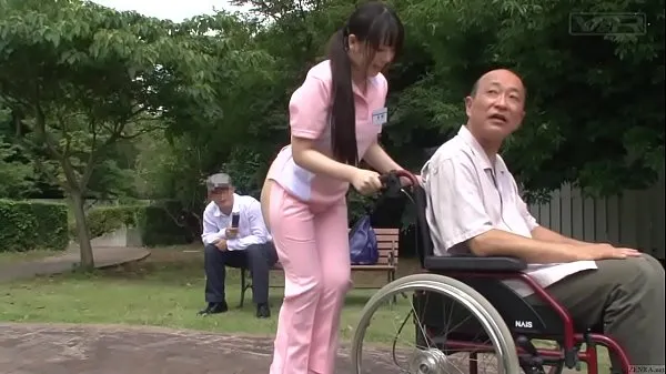 Menő Subtitled bizarre Japanese half naked caregiver outdoors menő videók