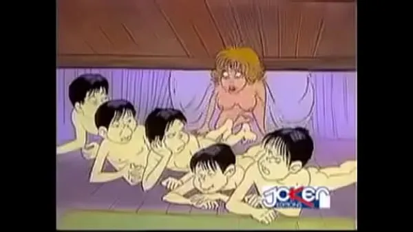 4 Men battery a girl in cartoon Video sejuk panas