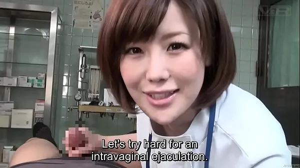 Subtitled CFNM Japanese female doctor gives patient handjob Video keren yang keren