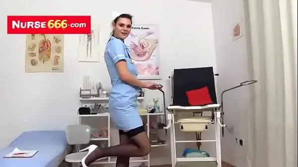 Hot Specula self-exam of hot Czech blonde nurse Victoria Puppy kule videoer