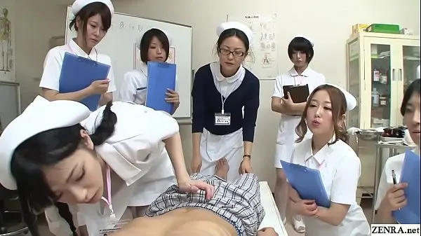 Populaire JAV nurses CFNM handjob blowjob demonstration Subtitled coole video's