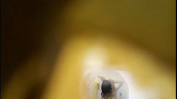 حار Filming the stepsister in the bathroom بارد أشرطة الفيديو