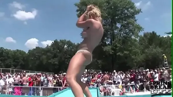 Hot Butts, Boobs & Beavers in Spring Break Public Pool cool Videos