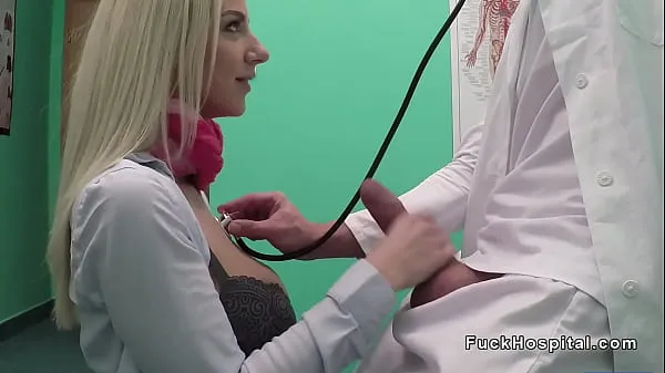 Heta Busty blonde wanks doctors big cock coola videor