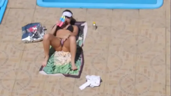Hot Flagra safada masturbando Piscina Flagged Girl masturbate on the pool cool Videos