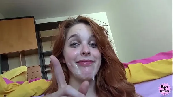 Καυτά POV Cock Sucking Redhead Takes Facial δροσερά βίντεο