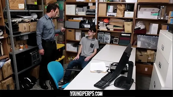 Hot YoungPerps - Nerdy Twink Railed Out By A Security Guard cool Videos