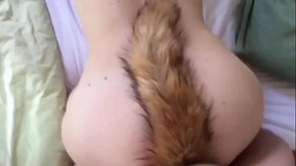 뜨겁Having sex with fox tails in both 멋진 동영상
