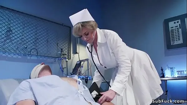 Heta Busty Milf nurse dominates male patient coola videor