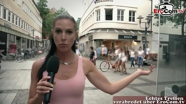 Hotte German milf pick up guy at street casting for fuck seje videoer