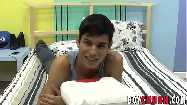 Hot Cute twink is playing with his cock during an interview cool Videos