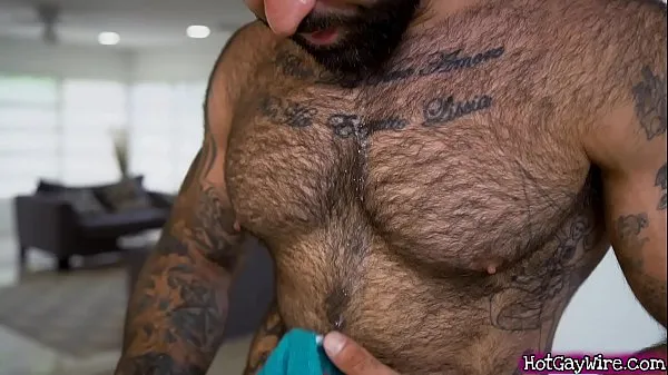 Hot Guy gets aroused by his hairy stepdad - gay porn cool Videos