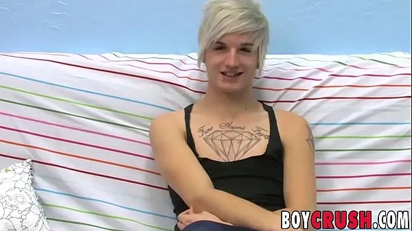 Hot Inked twink jerks off solo after casting cool Videos