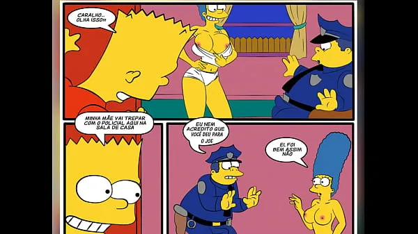 حار Comic Book Porn - Cartoon Parody The Simpsons - Sex With The Cop بارد أشرطة الفيديو