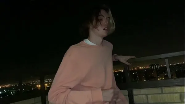 Hot Boy Masturbates Risky and Cums on Public Balcony cool Videos