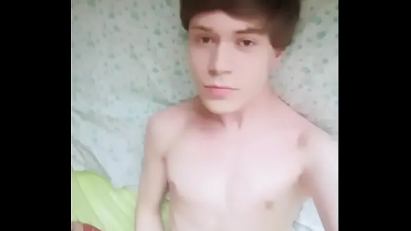 Populaire Twink masturbates cock, ass, cums and eats his cum coole video's