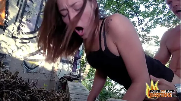 Petite Teen Gets Fucked in Public Outdoors