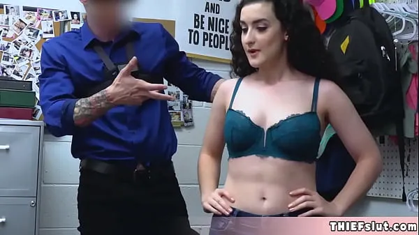 Καυτά Beautiful greek brunette shoplifter chick Lyra offers her perfect teenie pussy δροσερά βίντεο