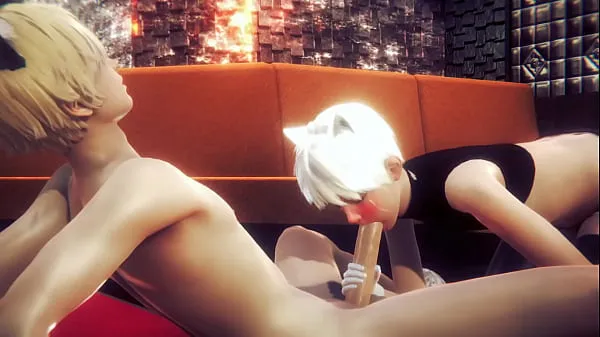Hotte Yaoi Femboy - Alan Handjob and blowjob - Sissy Trap Crossdresser Anime Manga Japanese Asian Game Porn Gay seje videoer