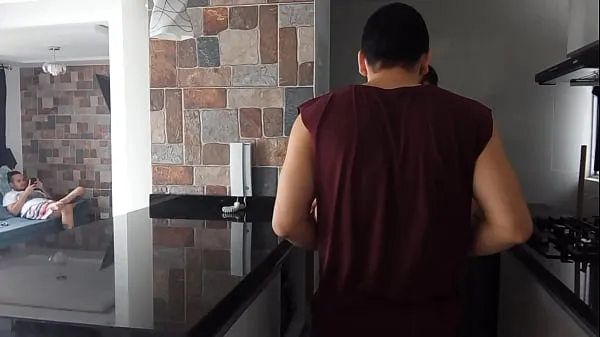 I fucked my friend's wife in his own kitchen while he was distracted on a call Video keren yang keren