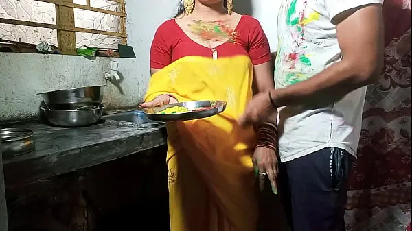 Hot XXX Bhabhi Fuck in clean Hindi voice by painting sexy bhabhi on holi cool Videos