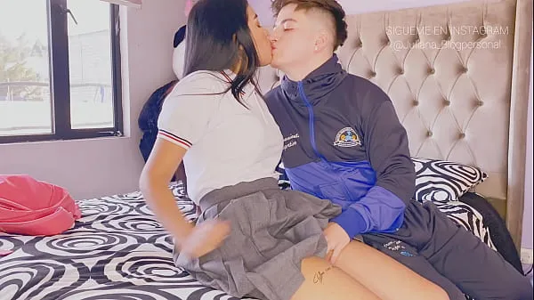 I take my BEST FRIEND home after SCHOOL to do homework and we end up FUCKING HARD in the uniform Video thú vị hấp dẫn