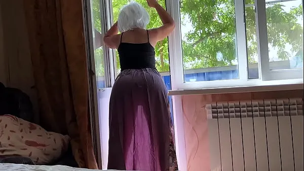 Hot Step mom in a transparent dress shows her big ass to her stepson and waits for anal sex cool Videos