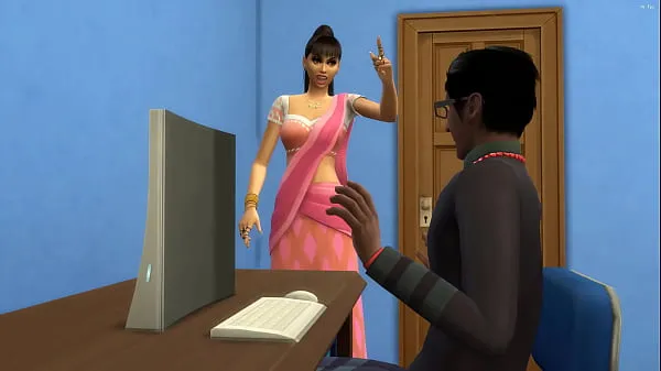 Hot Indian stepmom catches her nerd stepson masturbating in front of the computer watching porn videos || adult videos || Porn Movies kule videoer