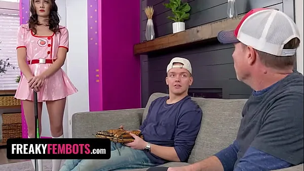 热Sex Robot Veronica Church Teaches Inexperienced Boy How To Make It To Third Base - Freaky Fembots酷视频