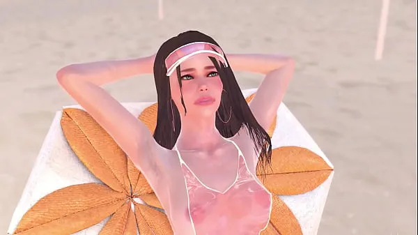 Hot Animation naked girl was sunbathing near the pool, it made the futa girl very horny and they had sex - 3d futanari porn cool Videos