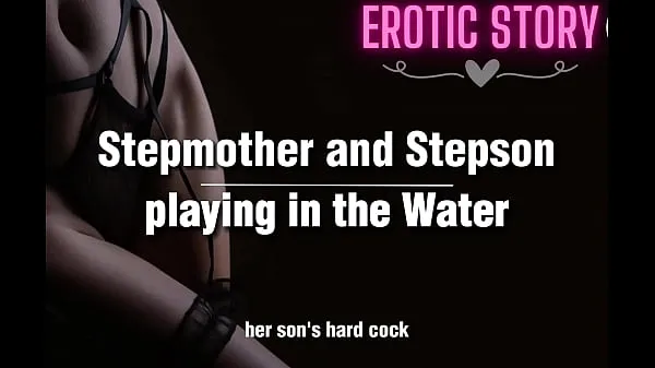 Stepmother and Stepson playing in the Water Video sejuk panas