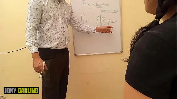 Hot Indian xxx Tuition teacher teach her student what is pussy and dick, Clear Hindi Dirty Talk by Jony Darling cool Videos