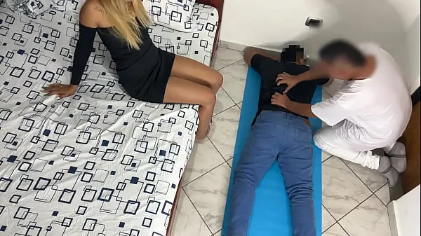 My husband brings the masseuse because he likes to be fucked in front of him Video thú vị hấp dẫn