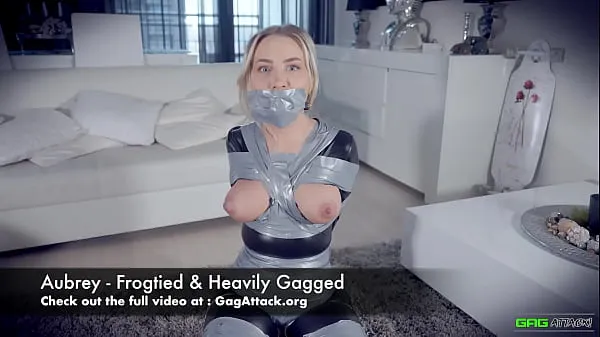 Hot Aubrey - Heavily Frogtied & Heavily Gagged cool Videos