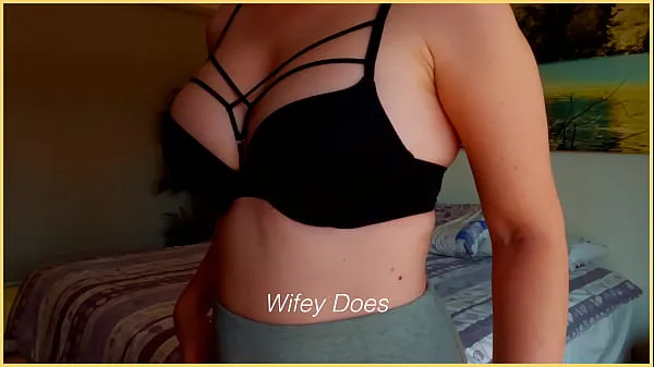 Hot MILF hot lingerie. Big tits in black lace bra cool Videos