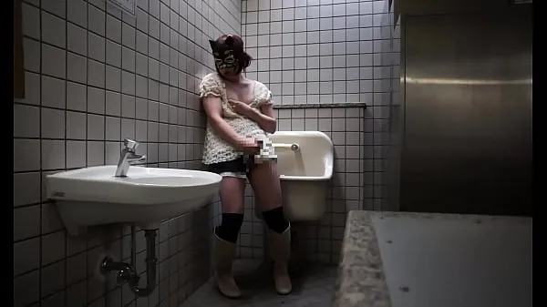 Japanese transvestite Ayumi masturbation public toilet 009 Video keren yang keren