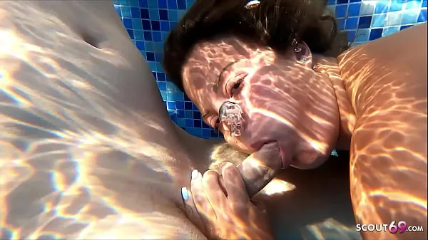 Hotte Underwater Sex with Curvy Teen - German Holiday Fuck after caught him Jerk seje videoer