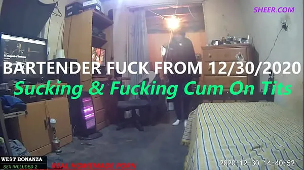 Hot Bartender Fuck From 12/30/2020 - Suck & Fuck cum On Tits cool Videos