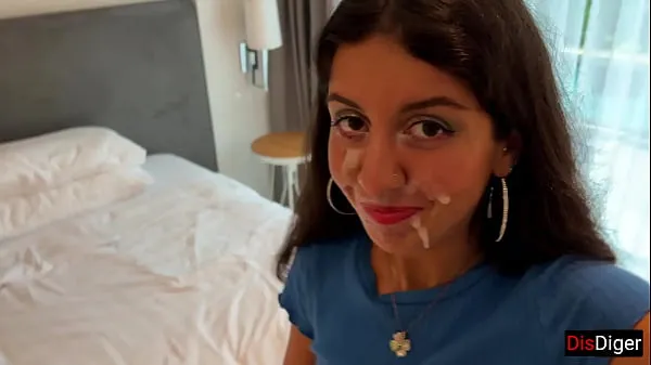 Menő Step sister lost the game and had to go outside with cum on her face - Cumwalk menő videók