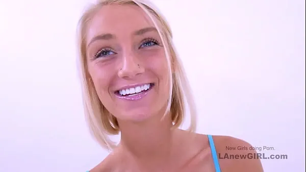 Hot Hot Blonde Model, horny, decides to suck cock & swallows cool Videos