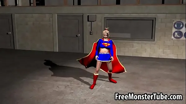 Hotte Foxy 3D cartoon Supergirl riding a rock hard cock seje videoer